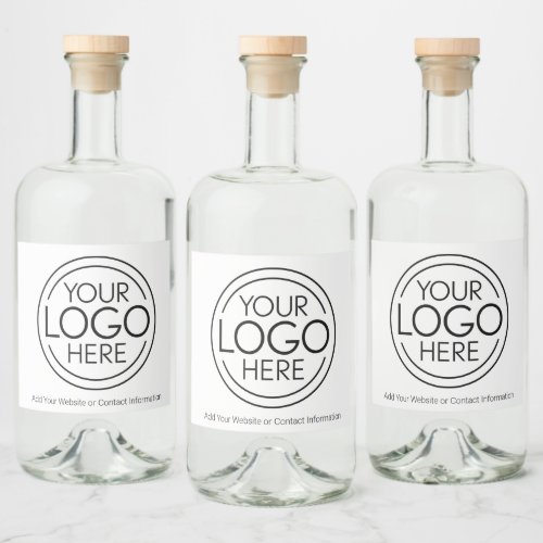 Add Your Logo Business Corporate Modern Minimalist Liquor Bottle Label