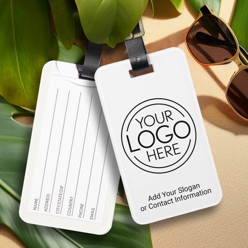 Add Your Logo Business Corporate Modern Minimalist Luggage Tag