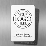 Add Your Logo Business Corporate Modern Minimalist Magnet<br><div class="desc">Perfect for an office convention or presentation gift, these logo magnets are simple in design. You can change the background color to match the color that coordinates with your company logo. The extra lines of type can be used for company contact information or for a place to add a special...</div>