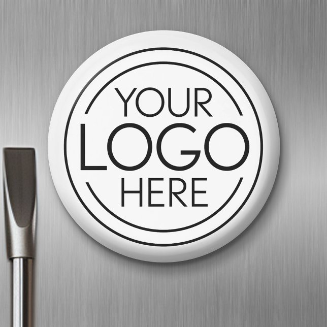 Add Your Logo Business Corporate Modern Minimalist Magnet (Custom Logo Magnet)