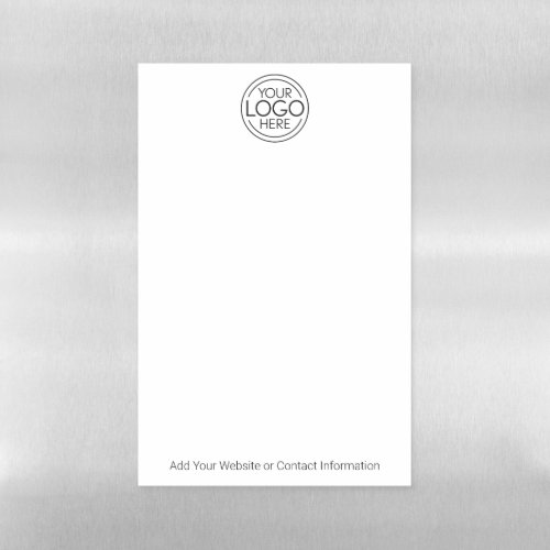 Add Your Logo Business Corporate Modern Minimalist Magnetic Dry Erase Sheet