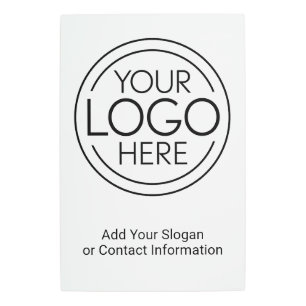 Add Your Logo Business Corporate Modern Minimalist Metal Print