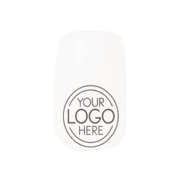 Add Your Logo Business Corporate Modern Minimalist Minx Nail Art