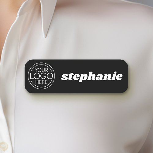 Add Your Logo Business Corporate Modern Minimalist Name Tag
