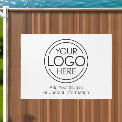 Add Your Logo Business Corporate Modern Minimalist Outdoor Rug