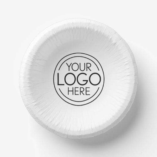 Add Your Logo Business Corporate Modern Minimalist Paper Bowls