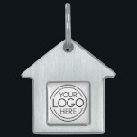 Add Your Logo Business Corporate Modern Minimalist Pet ID Tag<br><div class="desc">Perfect for an office trade show or presentation gift, these logo charms are simple in design. You can change the background color to match the color that coordinates with your company logo. The extra lines of type can be used for company contact information or for a place to add a...</div>