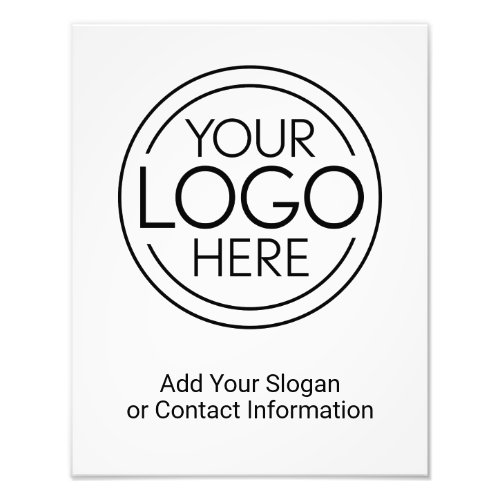 Add Your Logo Business Corporate Modern Minimalist Photo Print