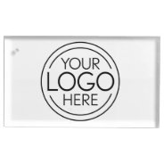 Add Your Logo Business Corporate Modern Minimalist Place Card Holder at Zazzle