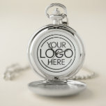 Add Your Logo Business Corporate Modern Minimalist Pocket Watch<br><div class="desc">Perfect for an office party or presentation gift, these logo watches are simple in design. You can change the background color to match the color that coordinates with your company logo. A simple, no frills design for any company. Upload your logo. If your logo doesn't fit, click on the CUSTOMIZE...</div>