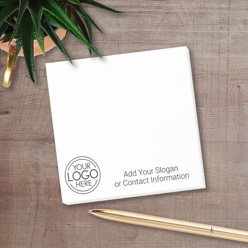 Add Your Logo Business Corporate Modern Minimalist Post_it Notes