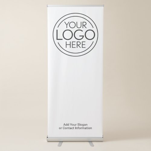 Add Your Logo Business Corporate Modern Minimalist Retractable Banner