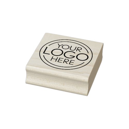 Add Your Logo Business Corporate Modern Minimalist Rubber Stamp