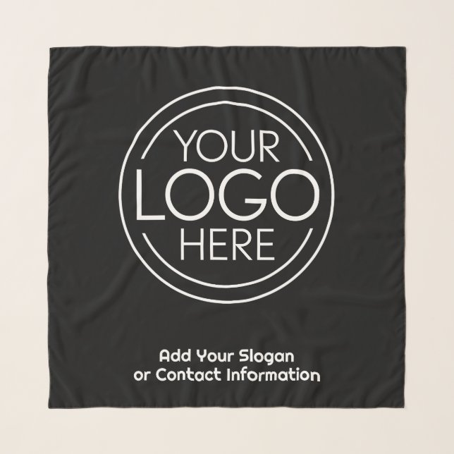 Add Your Logo Business Corporate Modern Minimalist Scarf (Front)