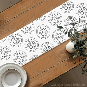 Add Your Logo Business Corporate Modern Minimalist Short Table Runner