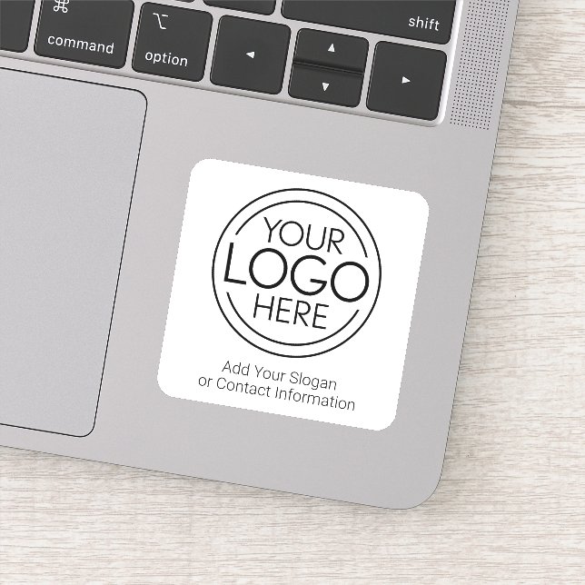Add Your Logo Business Corporate Modern Minimalist Sticker (Detail)