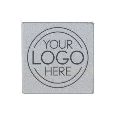 Add Your Logo Business Corporate Modern Minimalist Stone Magnet at Zazzle