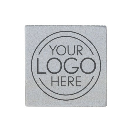 Add Your Logo Business Corporate Modern Minimalist Stone Magnet