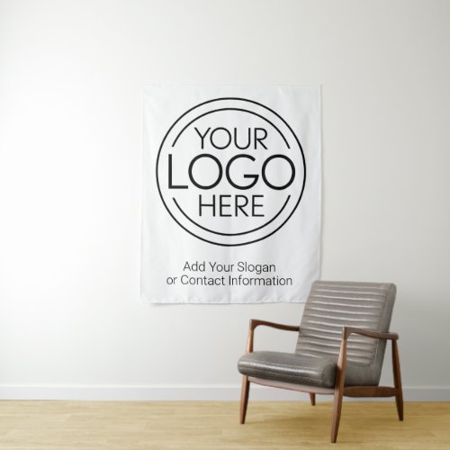 Add Your Logo Business Corporate Modern Minimalist Tapestry