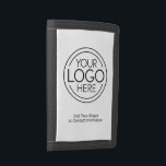 Add Your Logo Business Corporate Modern Minimalist Trifold Wallet<br><div class="desc">Perfect for an office party or presentation gift, these logo wallets are simple in design. You can change the background color to match the color that coordinates with your company logo. The extra lines of type can be used for company contact information or for a place to add a special...</div>