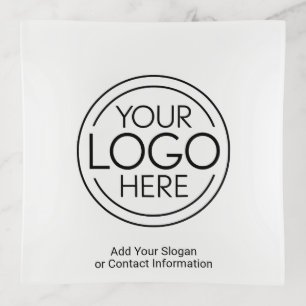 Add Your Logo Business Corporate Modern Minimalist Trinket Tray