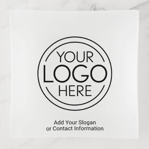 Add Your Logo Business Corporate Modern Minimalist Trinket Tray