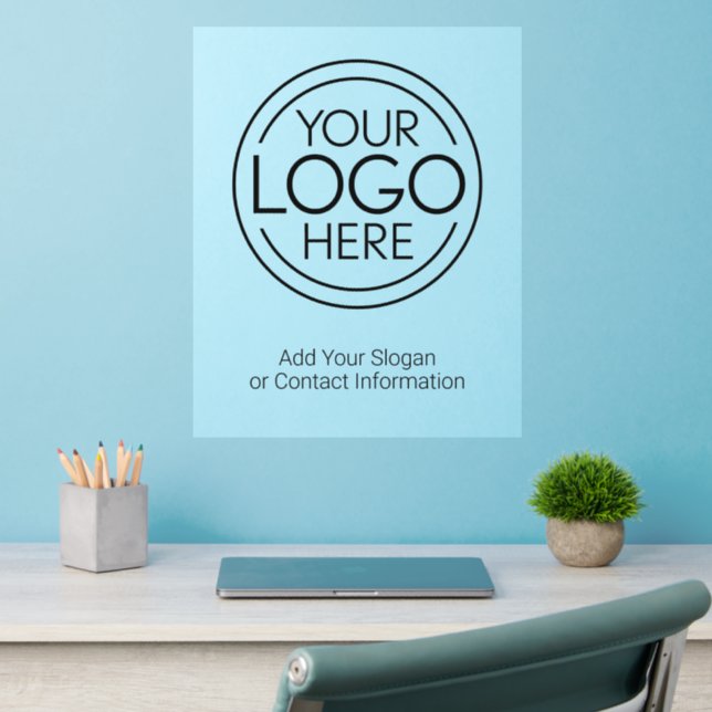 Add Your Logo Business Corporate Modern Minimalist Wall Decal (Home Office 2)
