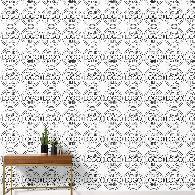 Add Your Logo Business Corporate Modern Minimalist Wallpaper (Hallway)