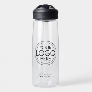 Add Your Logo Business Corporate Modern Minimalist Water Bottle