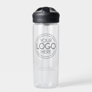 Add Your Logo Business Corporate Modern Minimalist Water Bottle