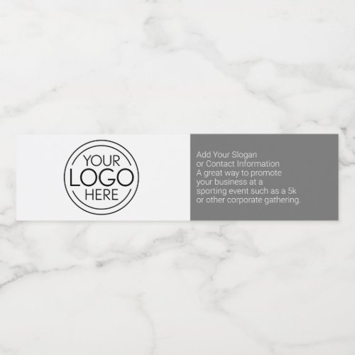 Add Your Logo Business Corporate Modern Minimalist Water Bottle Label