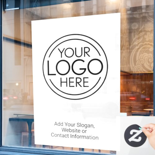 Add Your Logo Business Corporate Modern Minimalist Window Cling