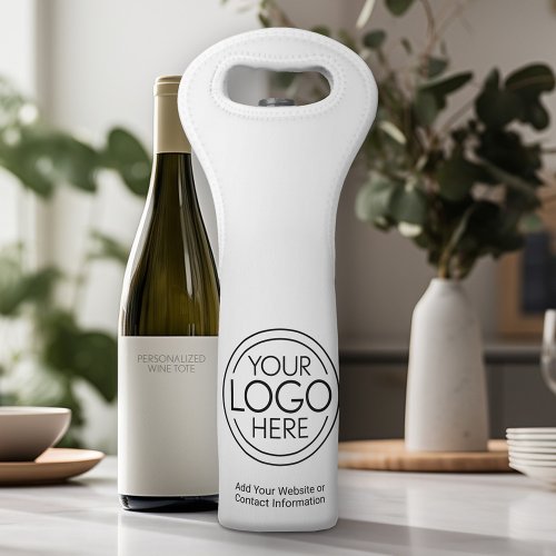 Add Your Logo Business Corporate Modern Minimalist Wine Bag