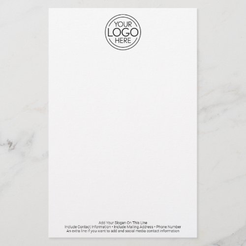 Add Your Logo Business Corporate Modern Stationery