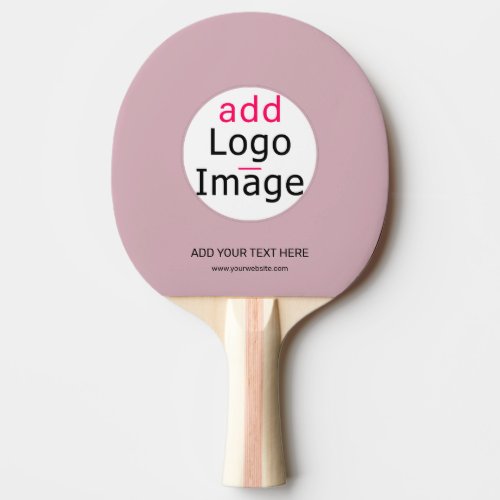 Add Your Logo Business Customizable Dusty Rose Hue Ping Pong Paddle