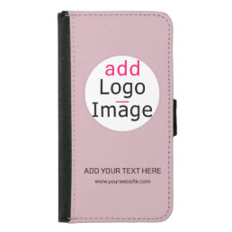 Add Your Logo Business Customizable Dusty Rose Hue Samsung Galaxy S5 Wallet Case