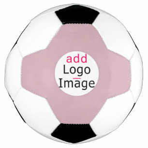 Add Your Logo Business Dusty Rose Pink Hue Soccer Ball