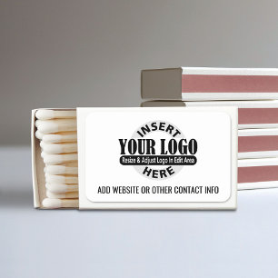 Add Your Logo Business Modern Minimalist with Text Matchboxes