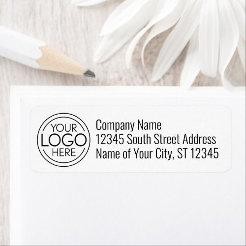 Add Your Logo Business Modern Return Address Label