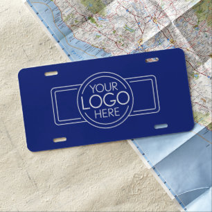 Add Your Logo Business Professional Modern Minimal License Plate