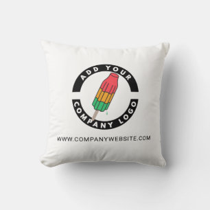 Add Your Logo Business Showroom Decor Throw Pillow