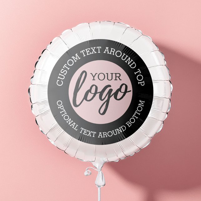 Add Your Logo Business with Text Around Logo Balloon (Custom Mylar Balloon with Your Logo)