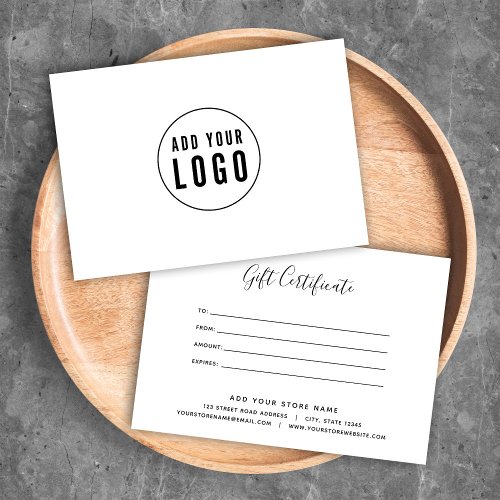 Add Your Logo Calligraphy Gift Certificate