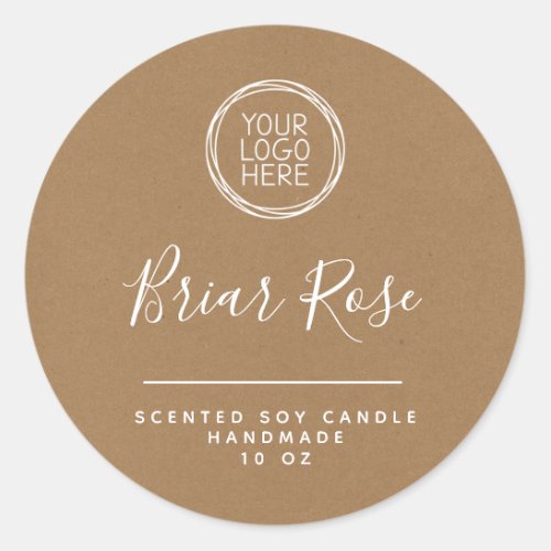 Add Your Logo Candle Kraft Product Label