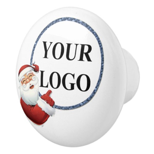 Add Your Logo Christmas Holiday Ceramic Knob