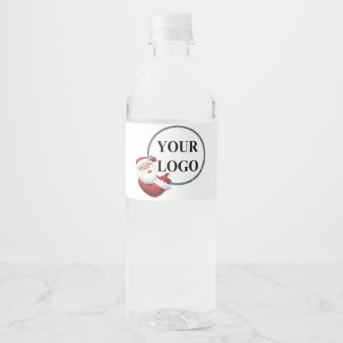 Add Your Logo Christmas Holiday Water Bottle Label
