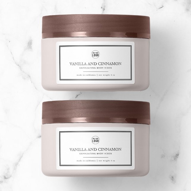 Add Your Logo Classic Black Border Product Label (Creator Uploaded)