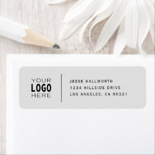 Add Your Logo   Classy Modern Return Address Label