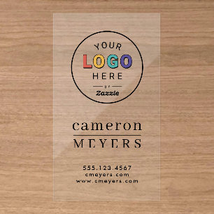 Add your Logo Clear Business Cards
