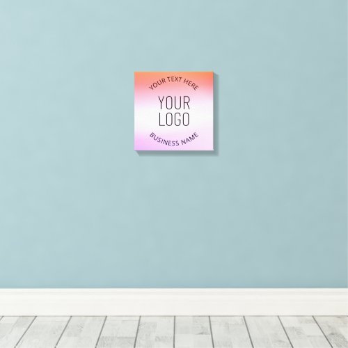 Add Your Logo  Colorful Sunset Gradient Colors  Canvas Print